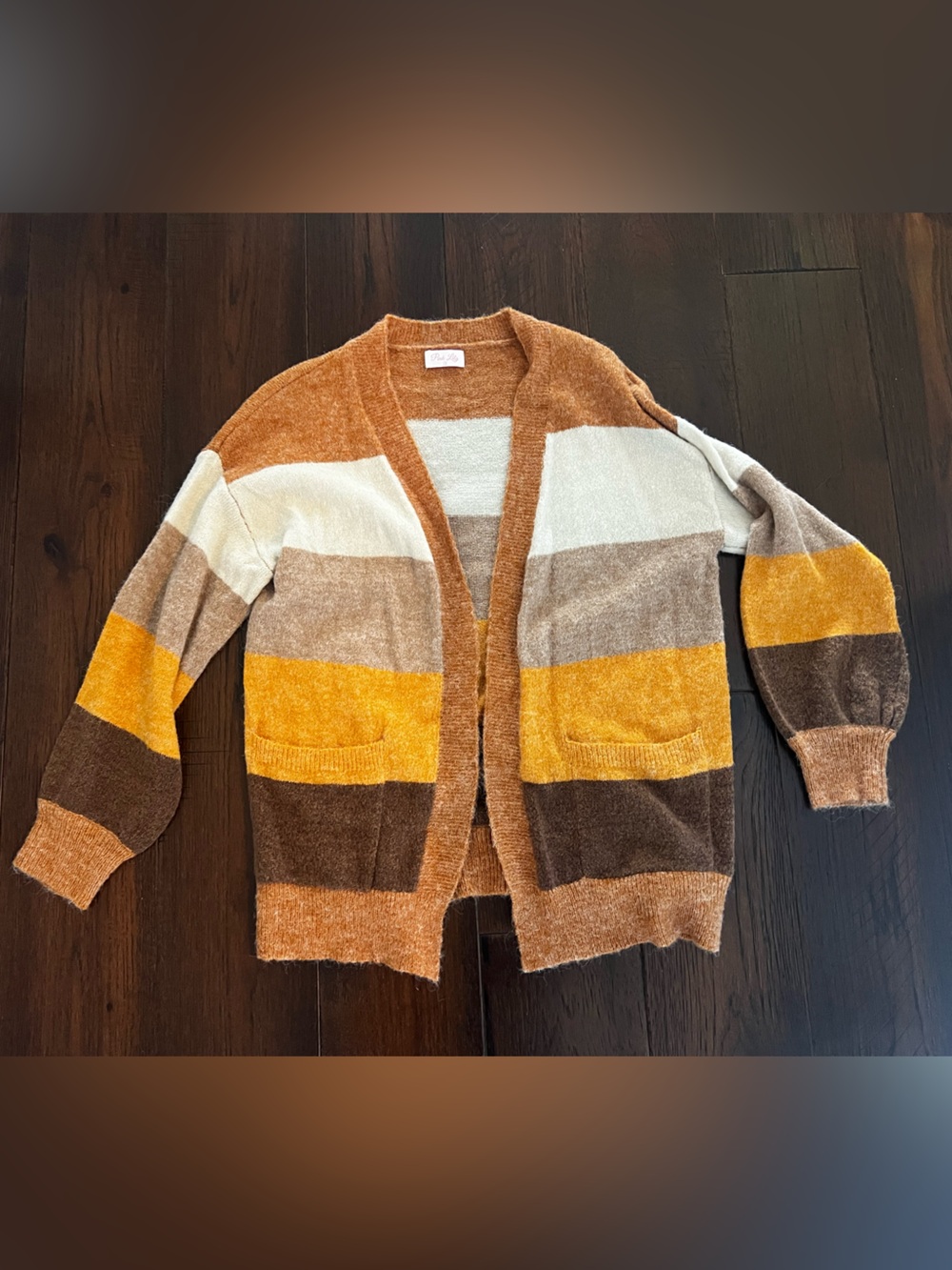 Borrowed wish mustard stripe cardigan
